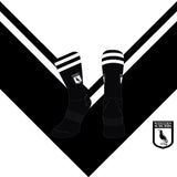 Wests Magpies Black Crew Socks with logo